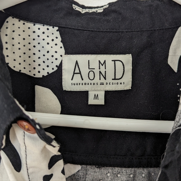 3/$30 Almond Short Sleeve Button Up - Picture 3 of 4